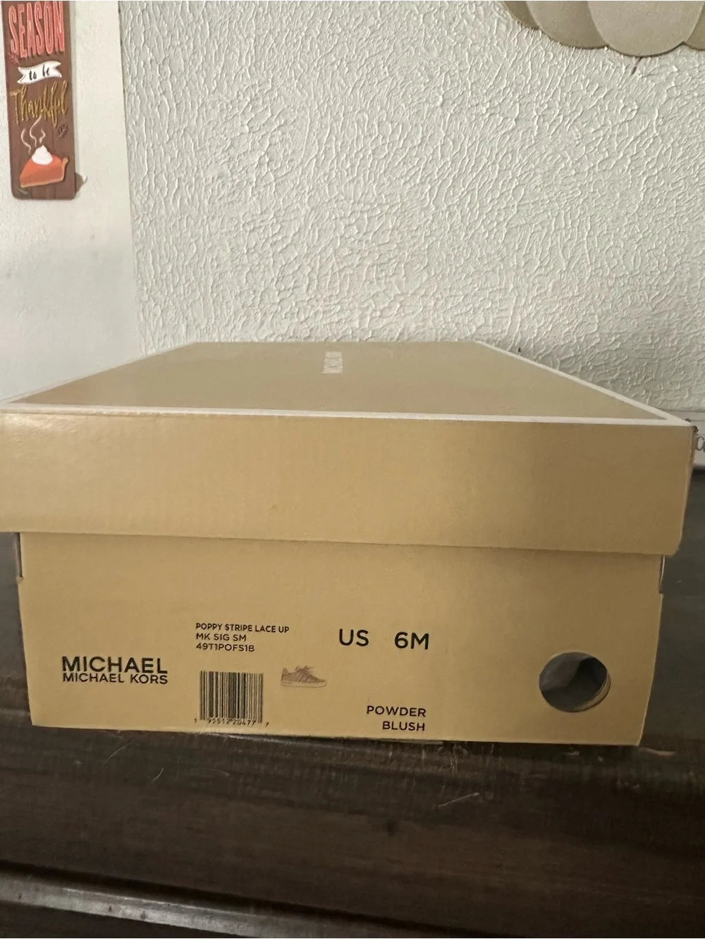 Michael Kors Pink & Beige MK Monogram Platform Sneakers Poppy Stripe Lace up